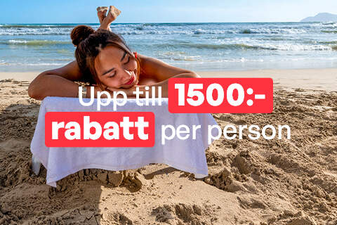 Upp till 1500:- rabatt per person under våren