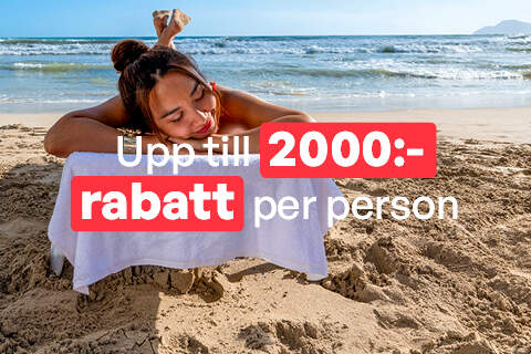 Upp till 2000:- rabatt per person