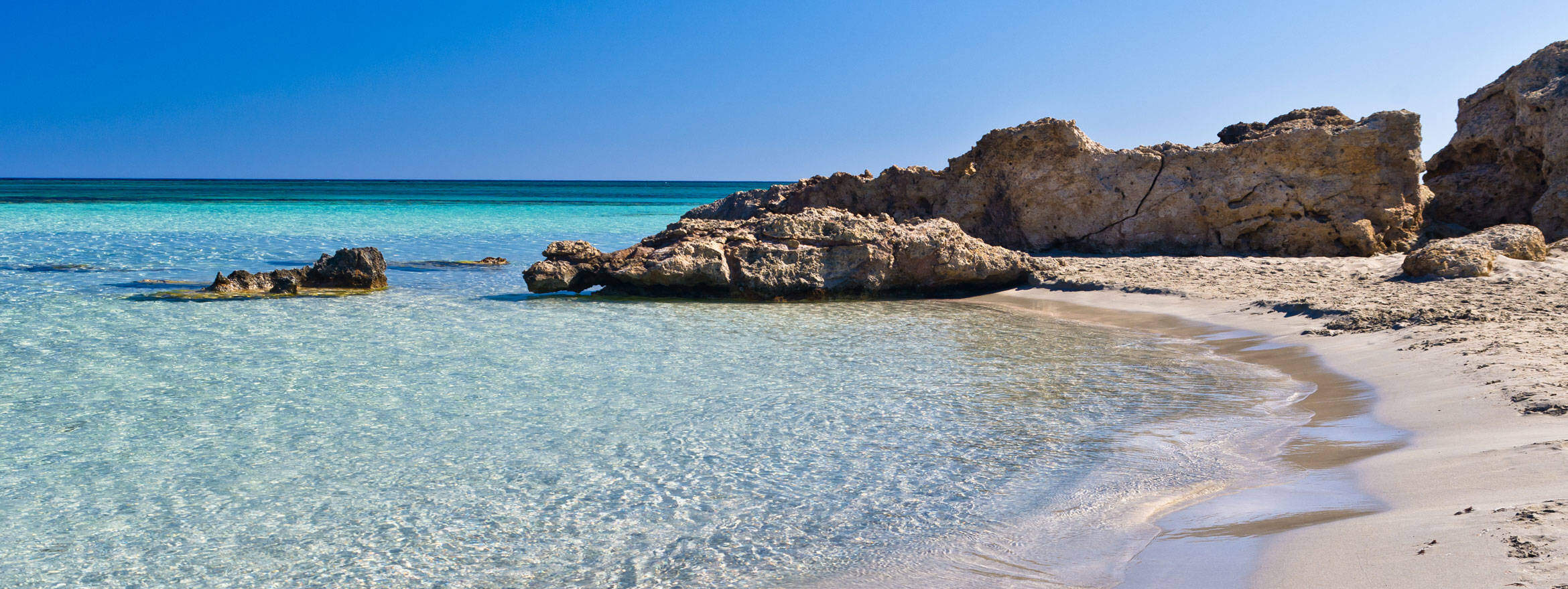 Tom strand på Kreta